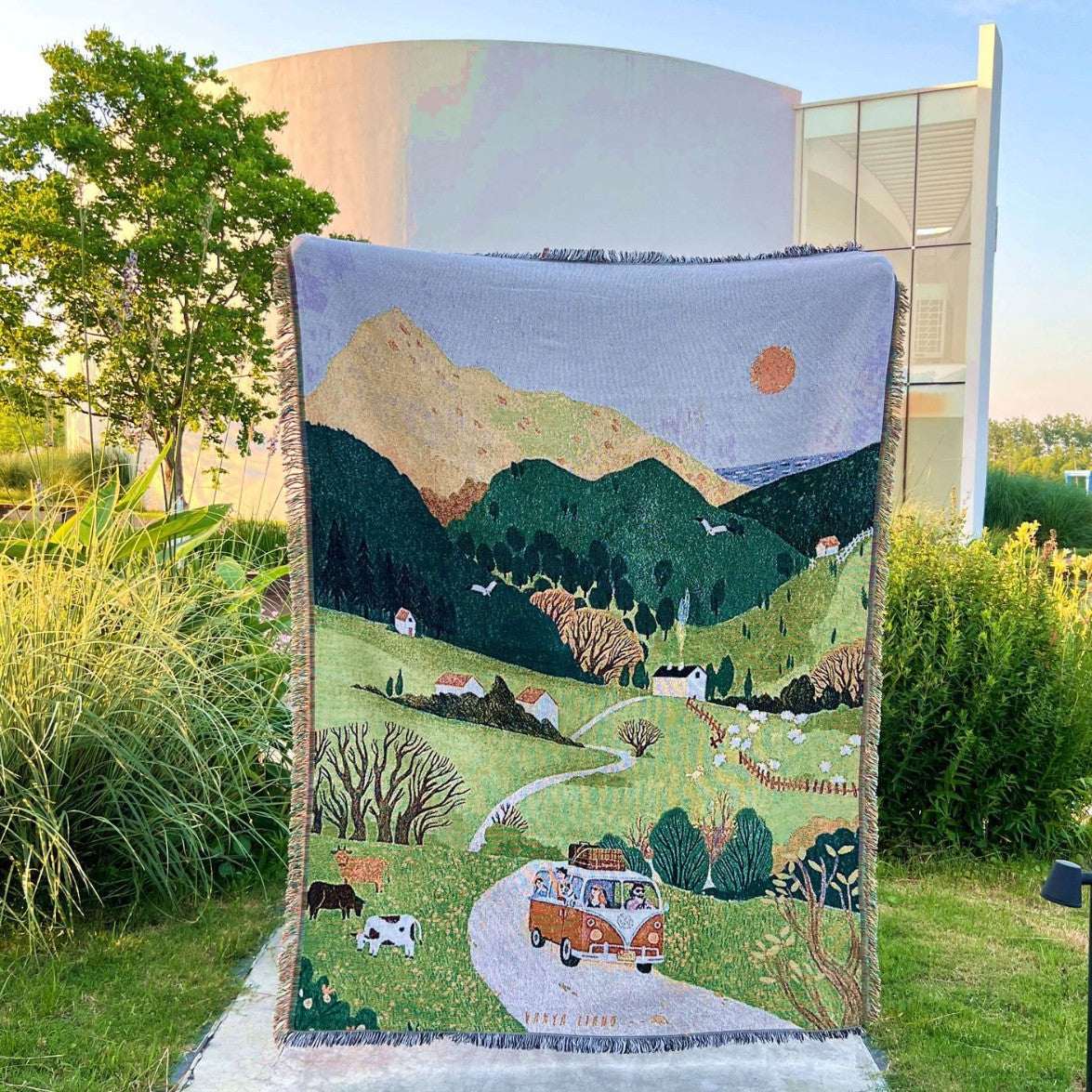 Künstlerische Landschaft Gewebte Wurfdecke