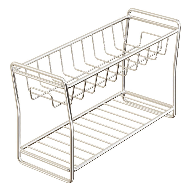 Quadratischer Metalldraht-Waschtisch-Organizer mit erhöhten Beinen
