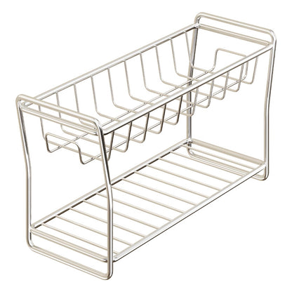 Quadratischer Metalldraht-Waschtisch-Organizer mit erhöhten Beinen