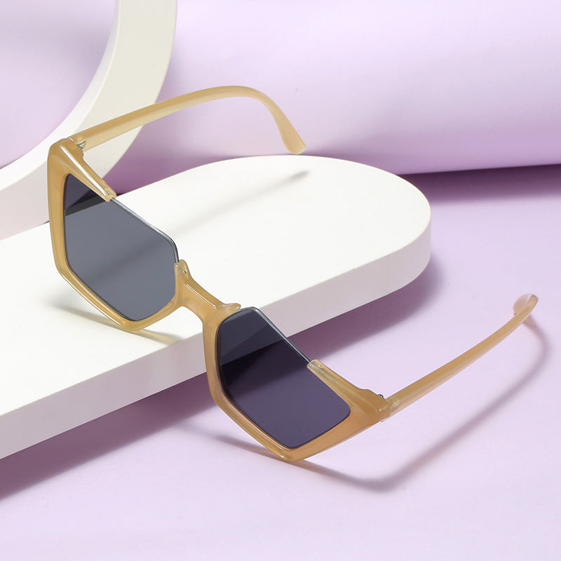 Damen moderne und stilvolle asymmetrische Sonnenbrille Brehn