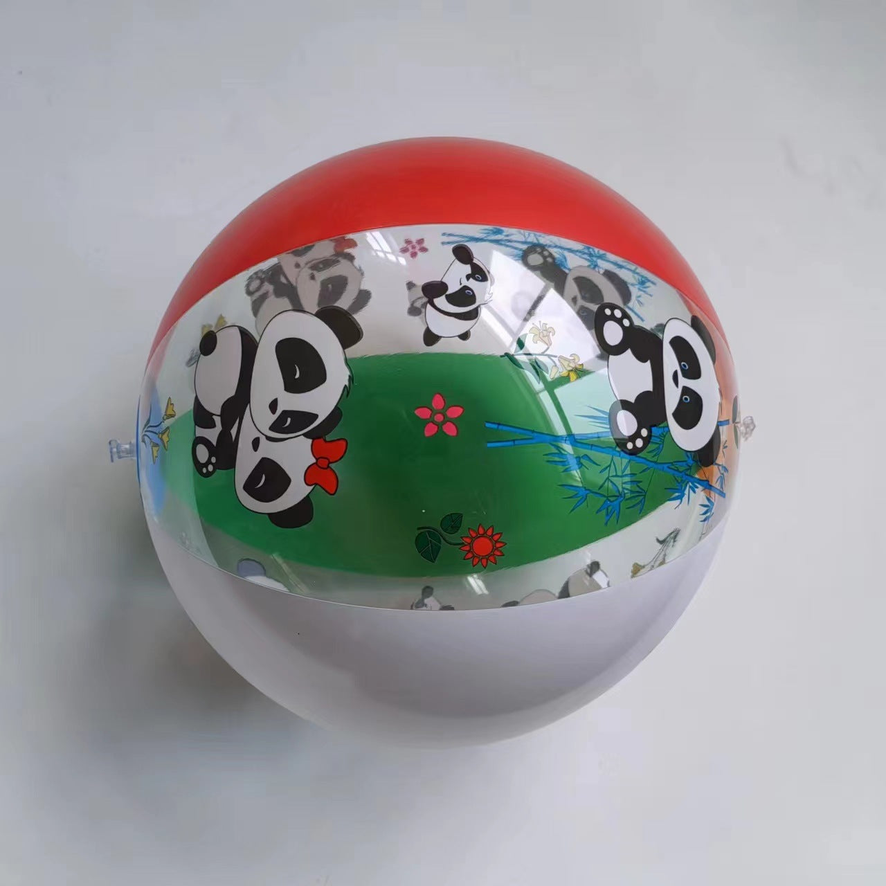 Damen aufblasbarer Spielball mit fröhlichen Panda-Motiven von Brehn