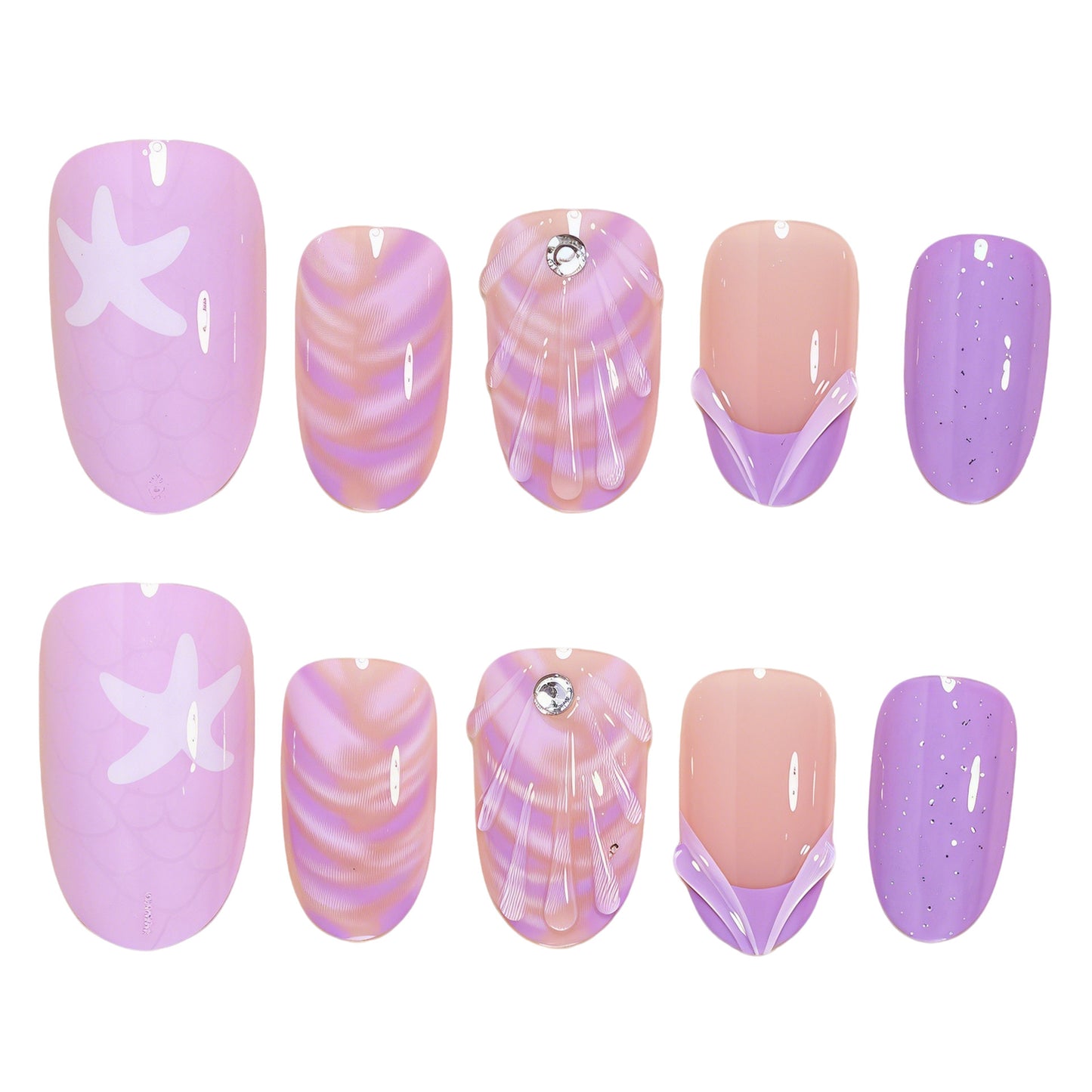 Ozean-inspiriertes Nagelkunstset Brehn