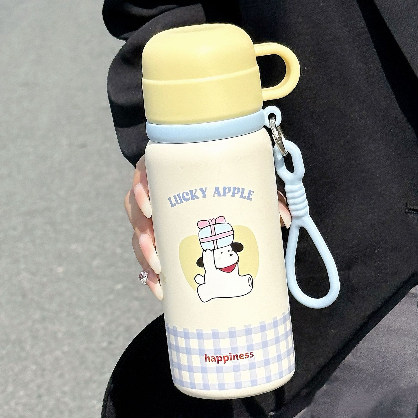 Damen Isoliertrinkbecher mit fröhlichem Kaninchenmotiv Brehn