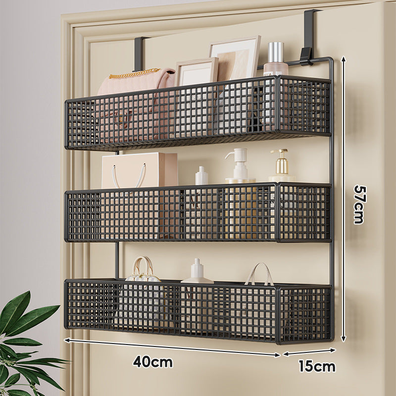 Über-Tür hängender doppelter belüfteter Mesh-Speicherkorb-Organizer mit Haken