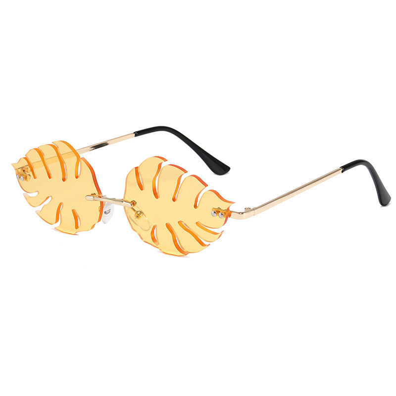Damen modische Sonnenbrille mit markantem Blattdesign Brehn
