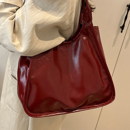 Klassische weiche Leder Schultertasche