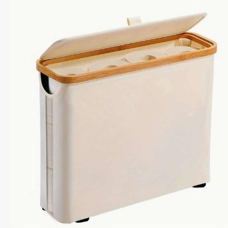 Multifunktionale Wäscheaufbewahrungsbox mit Bambusdeckel Brehn