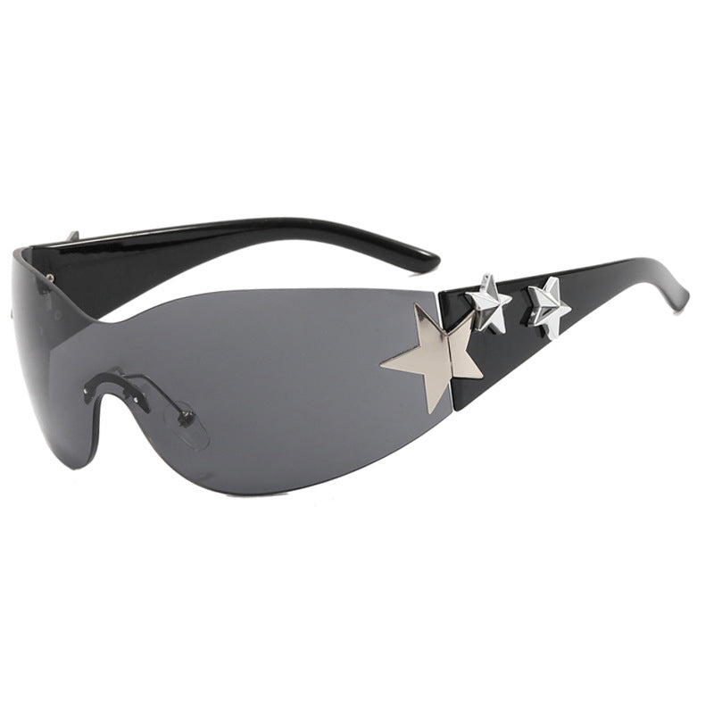 Damen trendige Sonnenbrille mit einzigartigem Sternen-Design Brehn