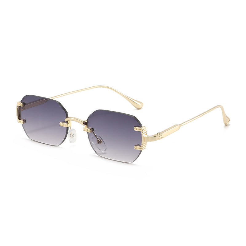 Damen geometrische Sonnenbrille mit luxuriösem Metallgestell und schützendem UV-Filter Brehn