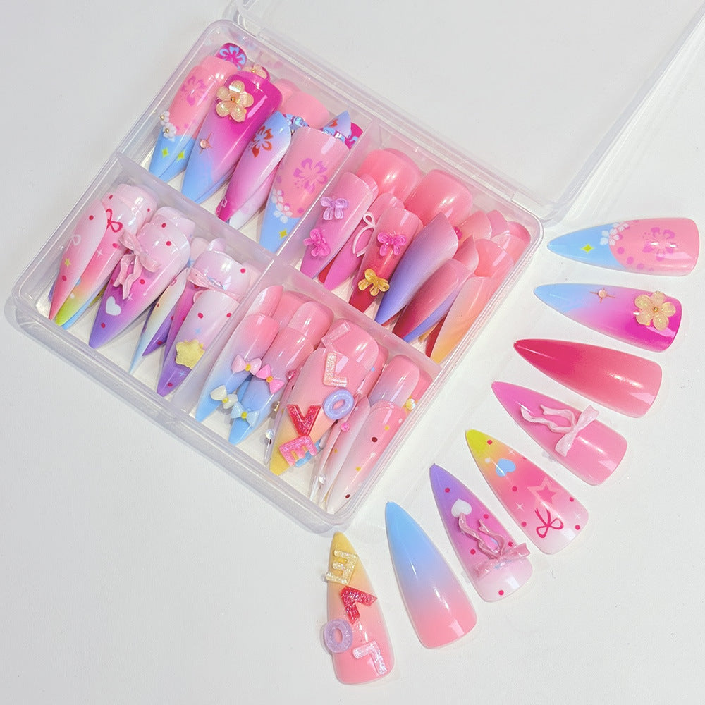 Künstlerisches Themen Press-On Nagelset Brehn