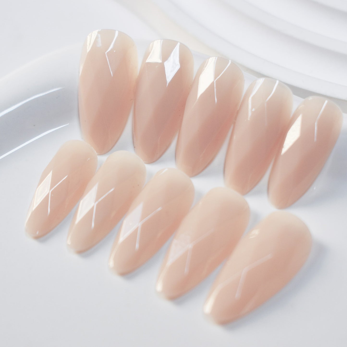 Diamantförmige Glänzende Nail Extensions Brehn