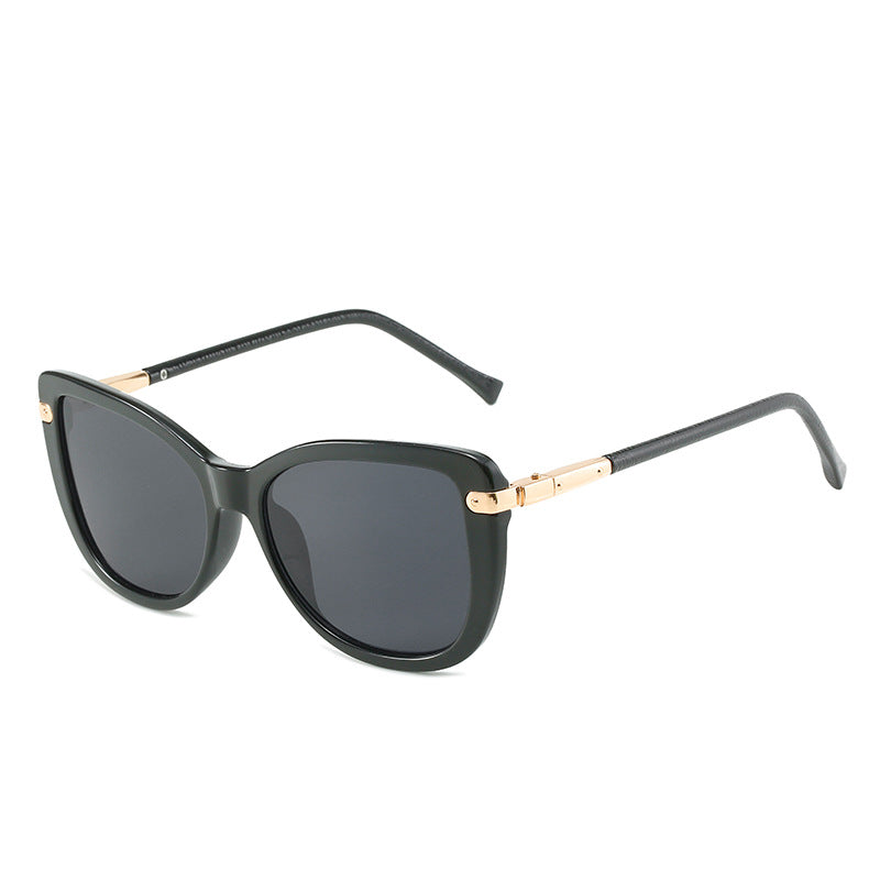 Damen Modische Katzenaugen-Sonnenbrille mit luxuriösem Rahmen Brehn