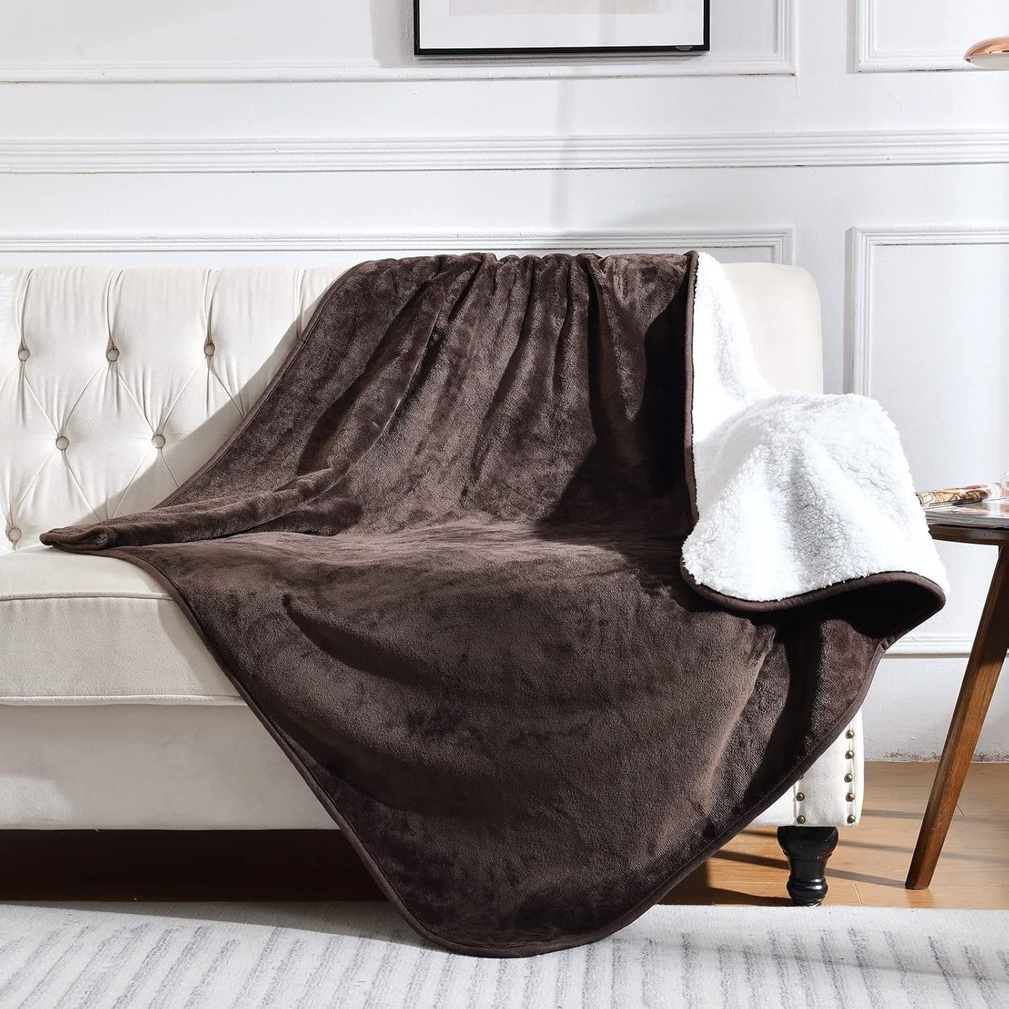 Ultra-Plush Sherpa gefütterte Decke Brehn