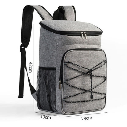 Damen Isolierter Kühlrucksack mit elastischen Außentaschen und ergonomischen Schultergurten Brehn