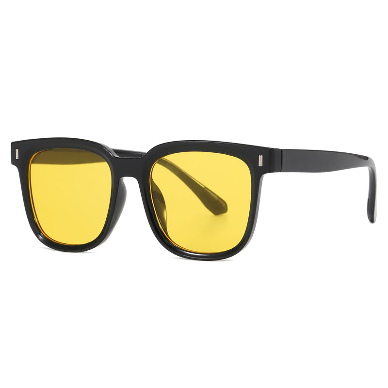 Damen Modische quadratische Sonnenbrille mit transparentem Rahmen Brehn
