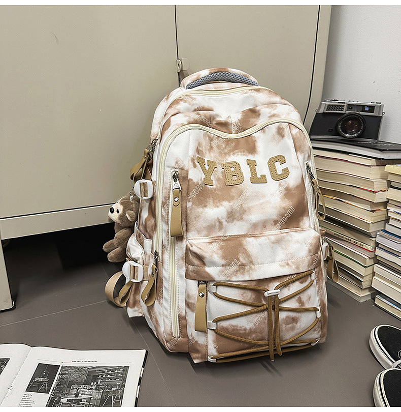 Mehrfachfächer Schultasche mit Wolkenmuster