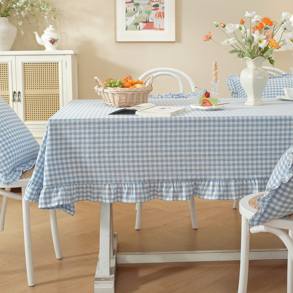 Vichy Rüschende Tischdecke