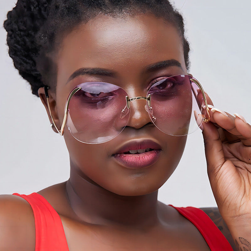 Damen luxuriöse Oversized-Sonnenbrille mit innovativem Rahmen und UV-Schutz Brehn