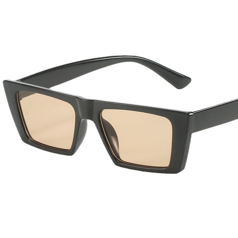 Damen geometrische Sonnenbrille mit trendigem, eckigem Rahmen Brehn