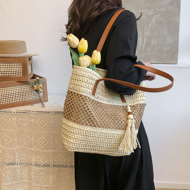 Strandtasche mit Dekorativem Quastenanhänger Brehn