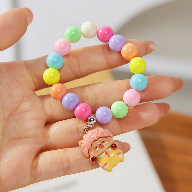 Buntes Kinderarmband mit Bearbeitetem Anhänger Brehn