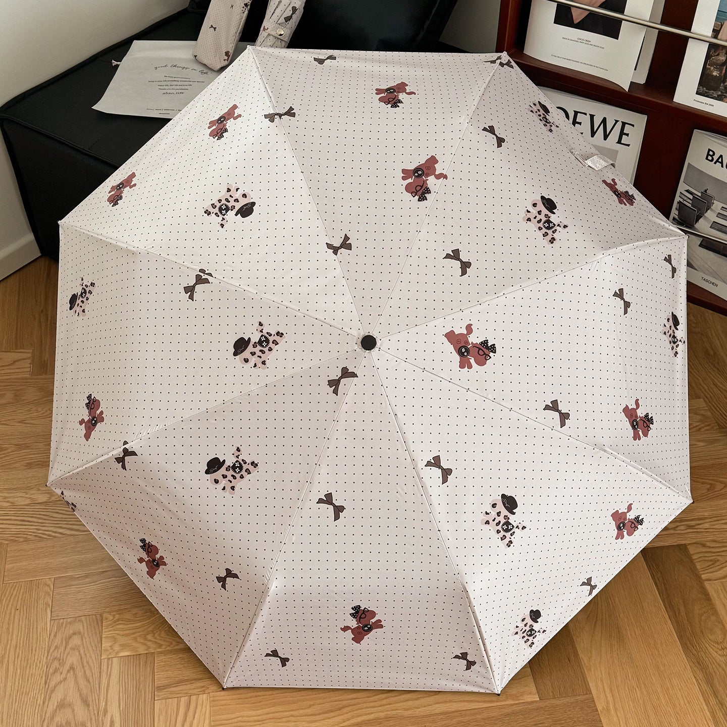 Damen Faltbarer Regenschirm mit verspieltem Design Brehn