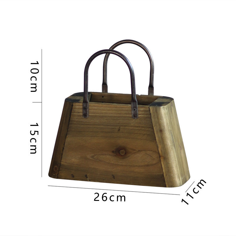 Holz Behälter mit Griffen Brehn