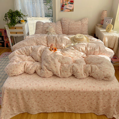 Ultra-weiche Fleece-Decke mit floralem Muster