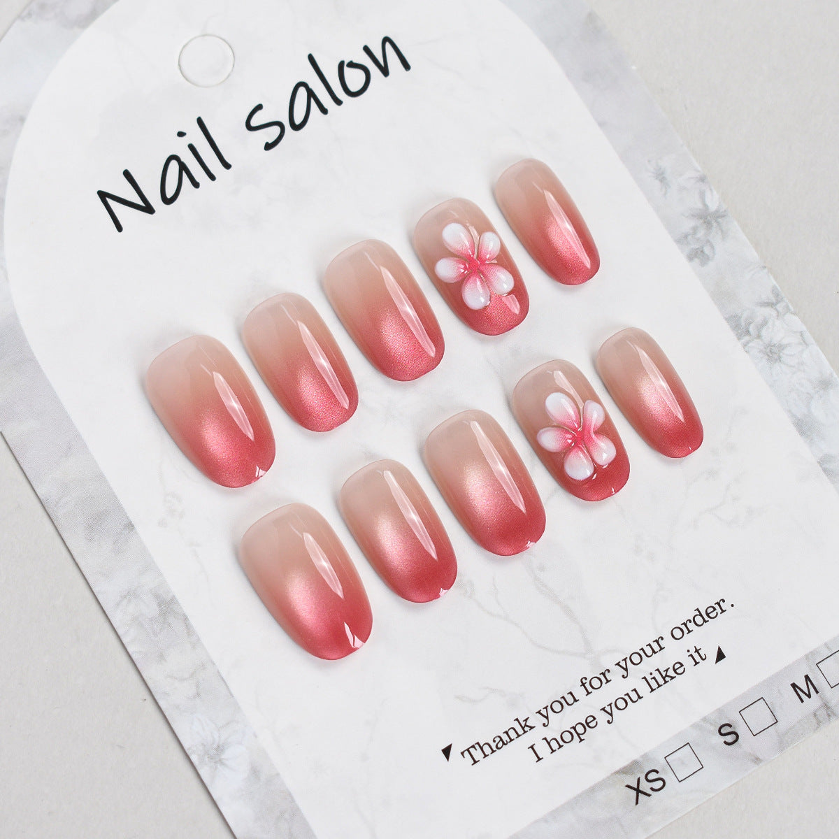 Elegantes Blumendruck-Nagelset Brehn
