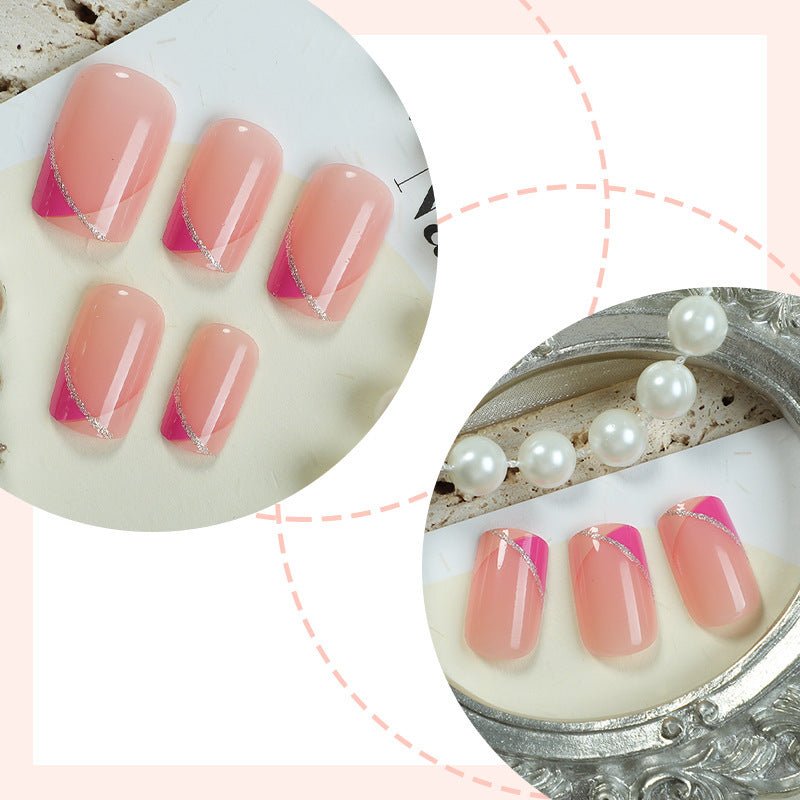 Kunstnagelset mit elegantem Farbverlauf und Glitzerdetails Brehn