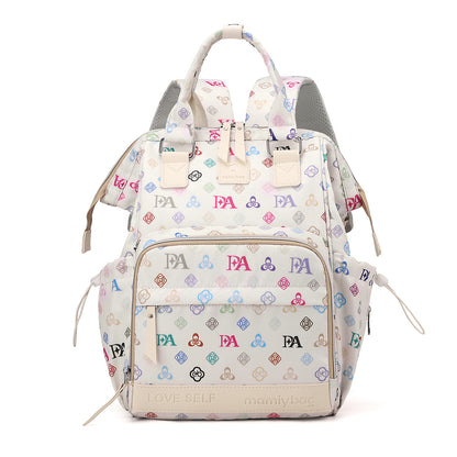 Verspielter Grafikdruck Baby Windel Rucksack Brehn