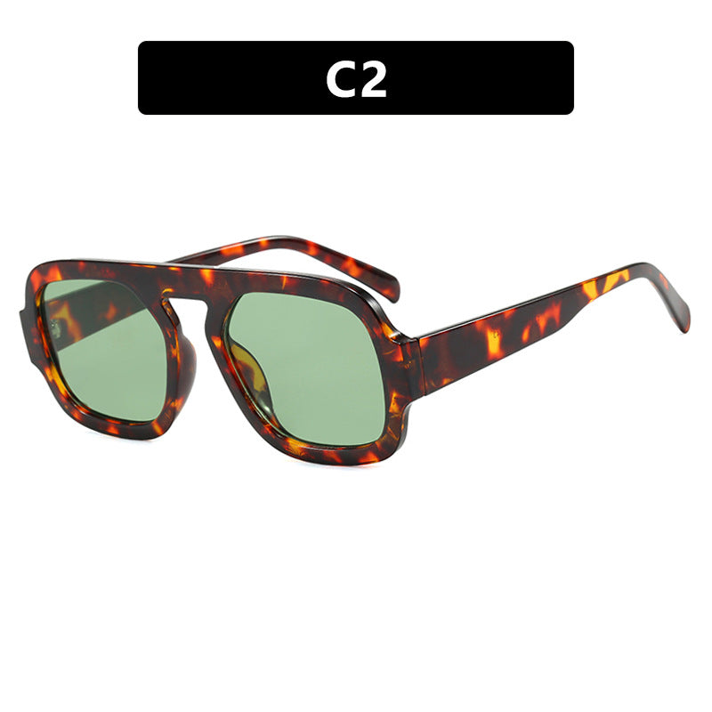 Damen trendige Sonnenbrille mit markantem eckigem Design und UV-Schutz Brehn