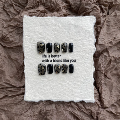 Artisanales Tierdruck Press-On Nagelset