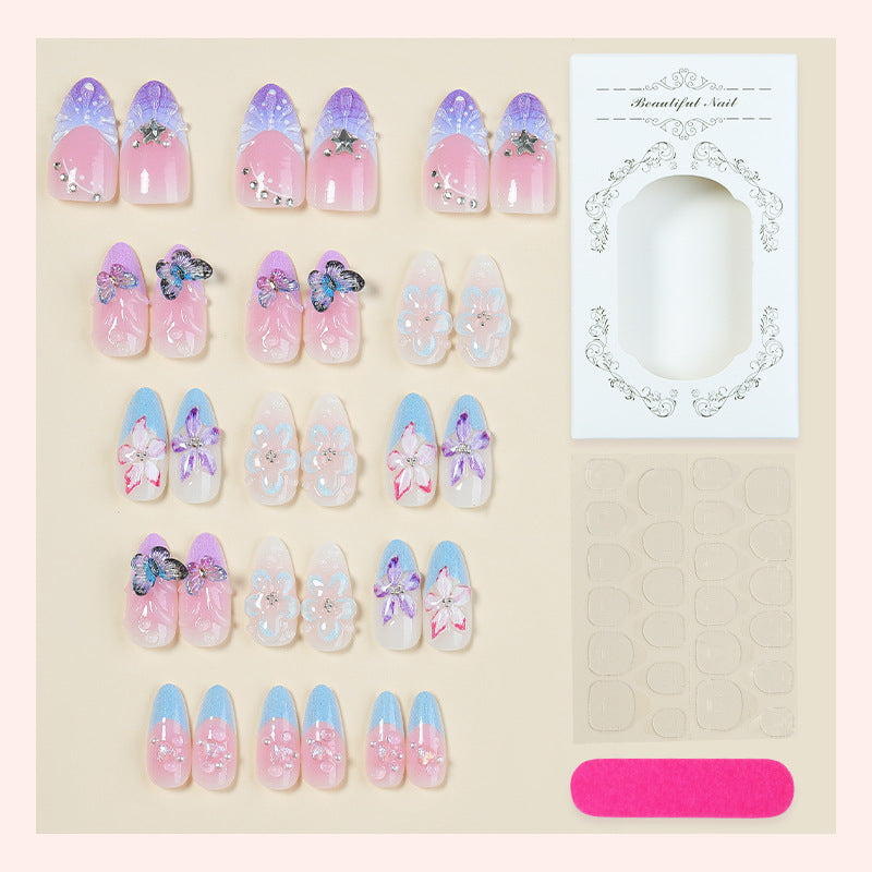 Premium Floral Design Press-On Nail Set Brehn