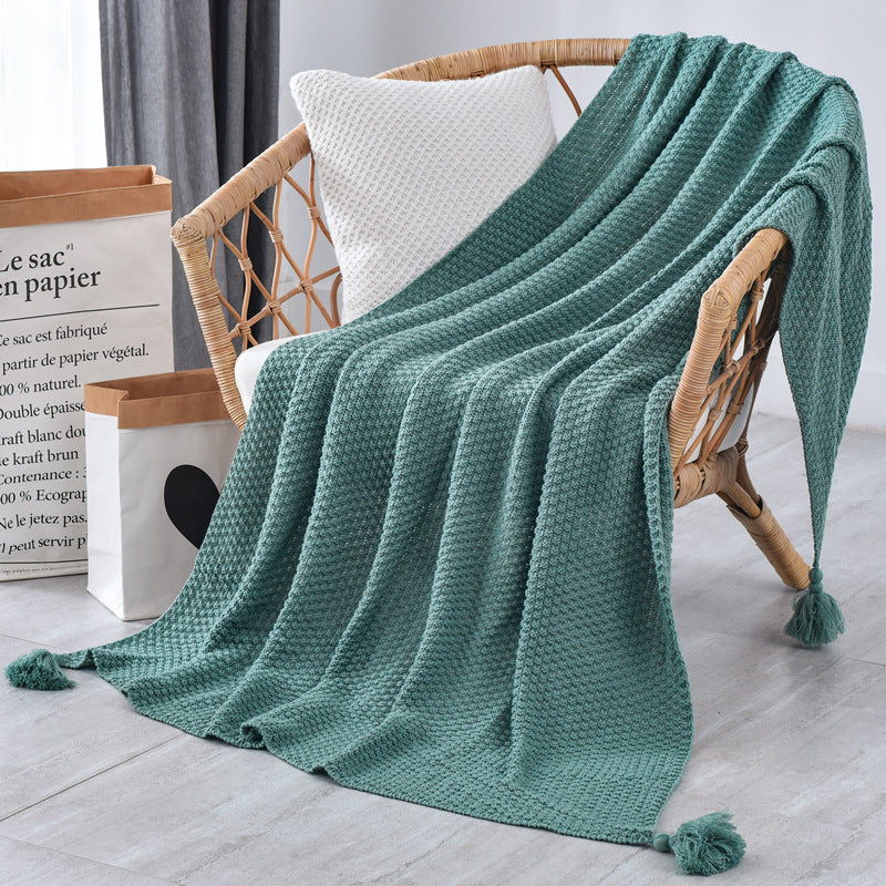 Damen Elegante Waffelstruktur Decke Brehn