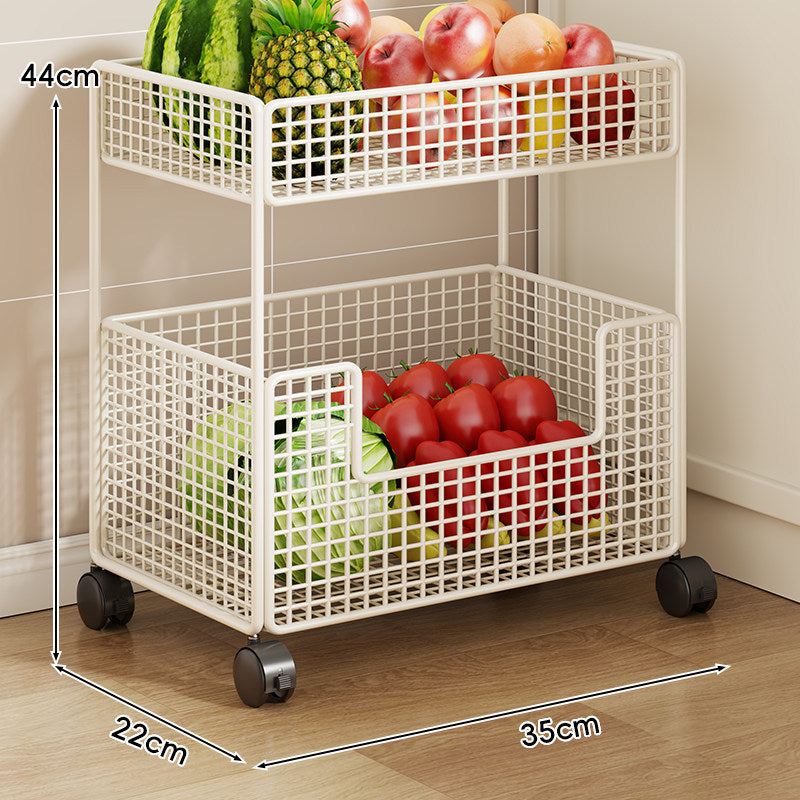 Drei-Schicht Slim Rollwagen mit Mesh-Speicherwagen