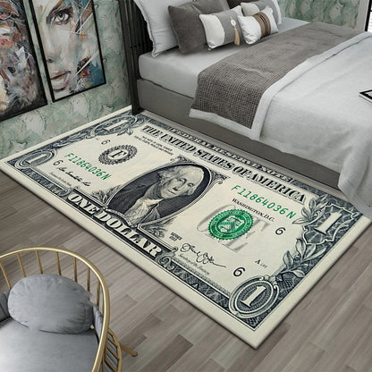 Dollar-Themen dekorativer Teppich