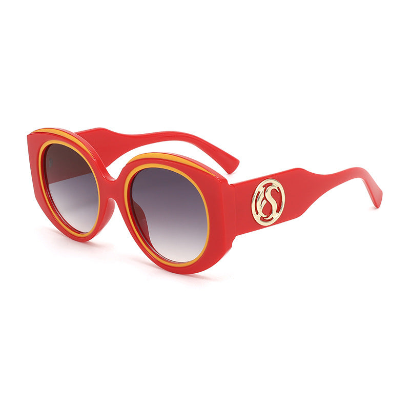 Damen moderne Sonnenbrille im auffälligen oversized Design Brehn