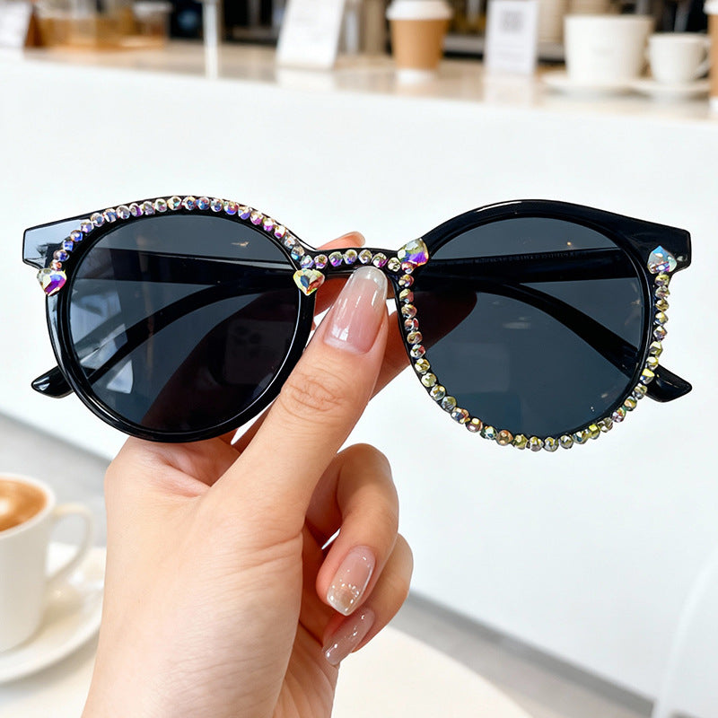 Kristallverzierte Katzenaugen-Sonnenbrille Brehn