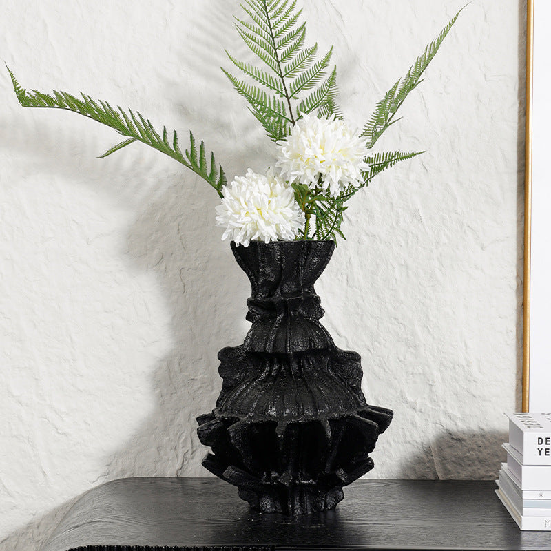 Künstlerische strukturierte Blumenvase