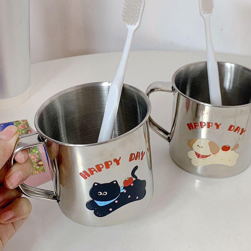 Edelstahl Trinkbecher mit Humorvollem Katzenmotiv Brehn