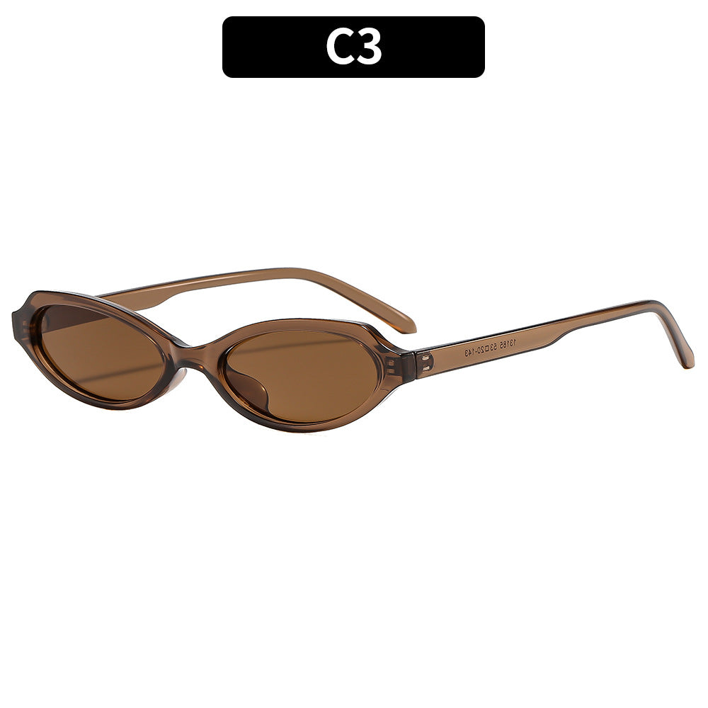 Elegante ovale Rahmen Sonnenbrille