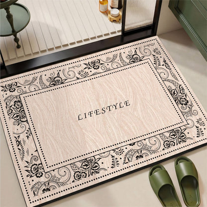 Elegante Vintage Blumenmuster Bereichsmatte