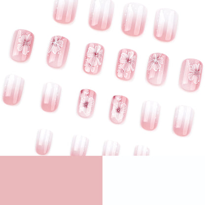 Kunstvolle Gel-Nägel mit floralen Verzierungen Brehn