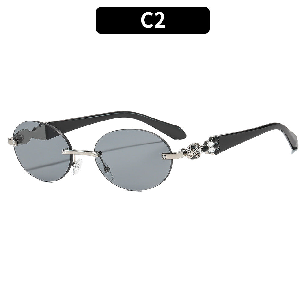 Moderne ovale Rahmen Sonnenbrille