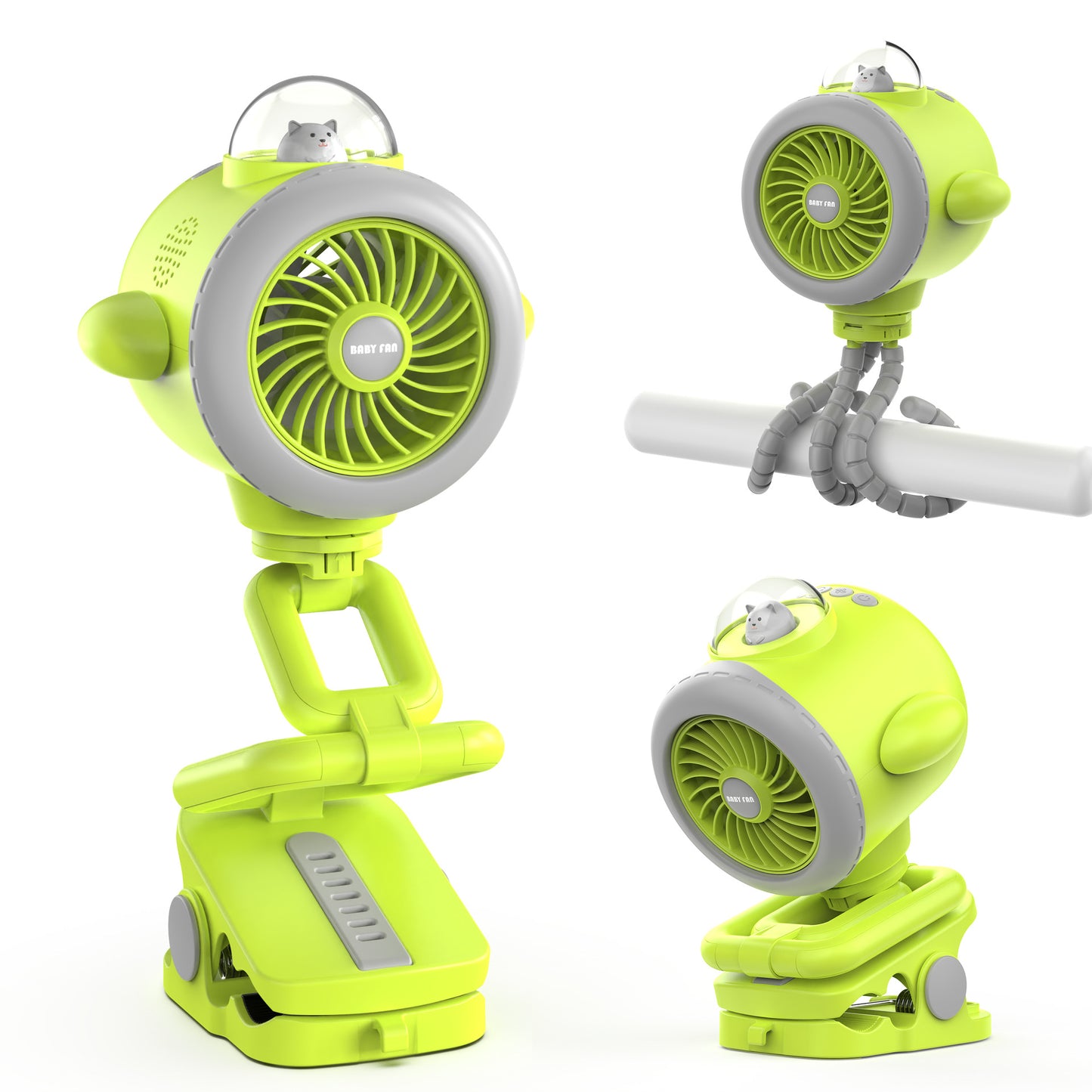 Unisex flexibler Clip-Ventilator Brehn