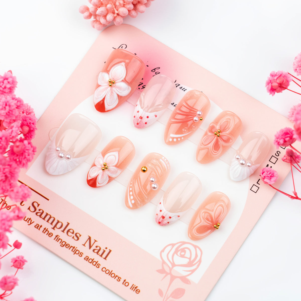 Florales dekoratives Press-On-Nail-Art-Set 1790738810