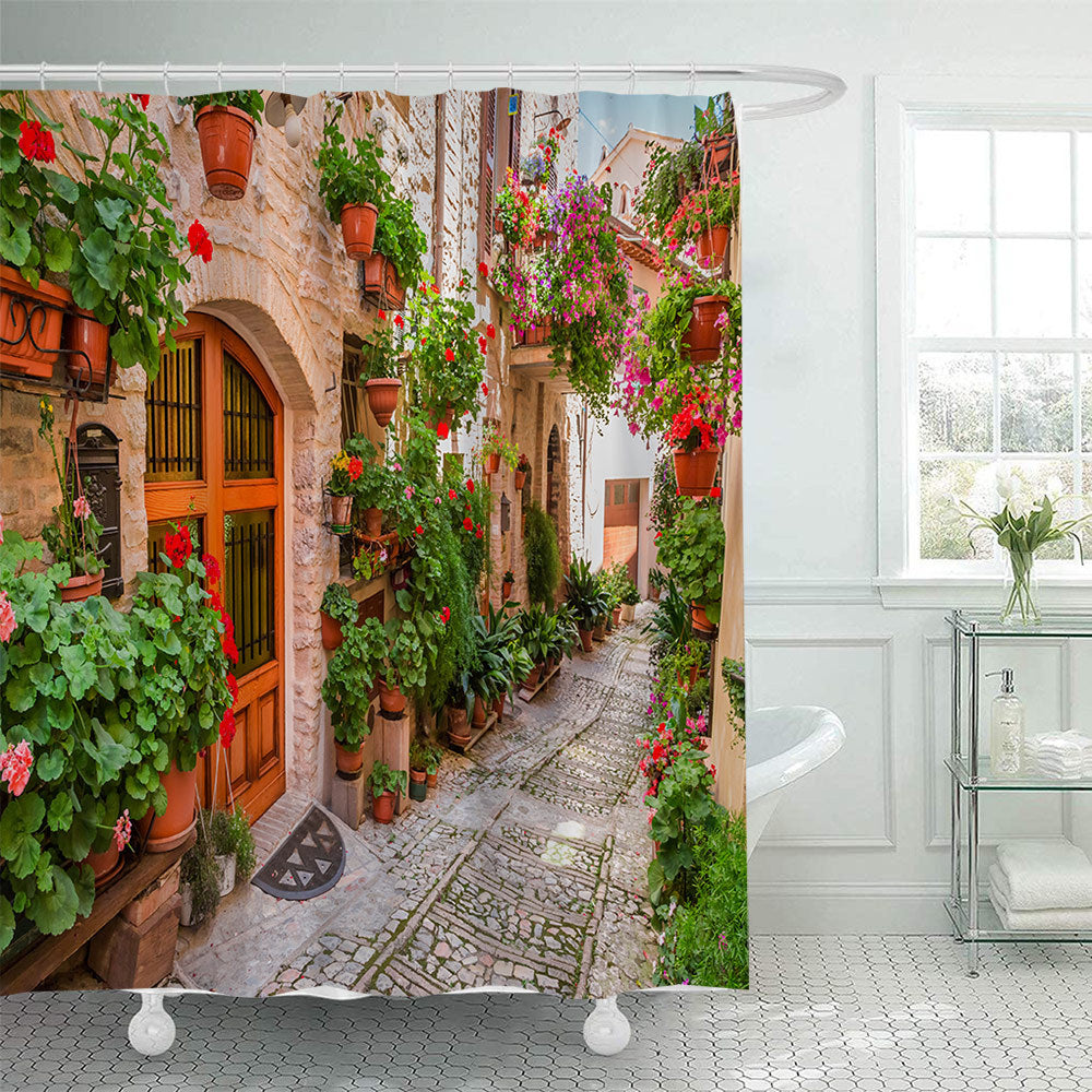Floral Lane-inspirierte Duschvorhang Brehn
