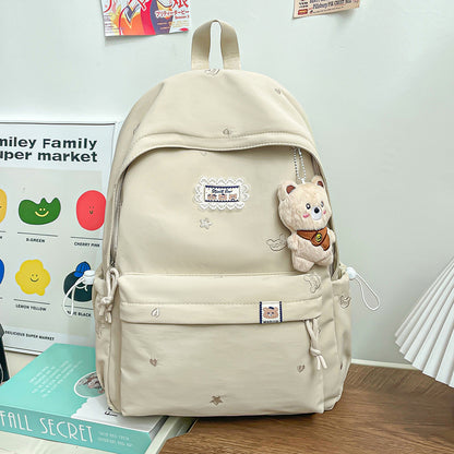 Stylischer backpack mit floralem Schmuck Brehn