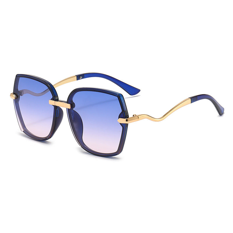 Übergroße geometrische Sonnenbrille moderner Look
